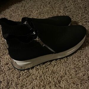 Michael Kors Black and White Slip-On Sneakers